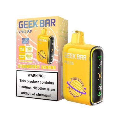 geek bar pulse 15000 disposable vape straeberry banana flavor