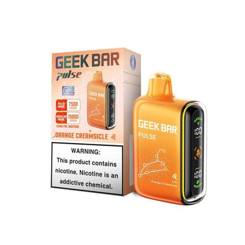 geek bar pulse 15000 disposable vape orange crermsicle flavor