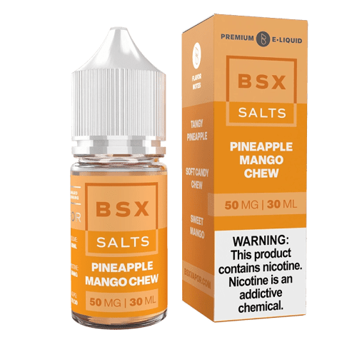 GLAS Juice 50MG Glas BSX Pineapple Mango Chew Nic Salt Vape Juice 30ml