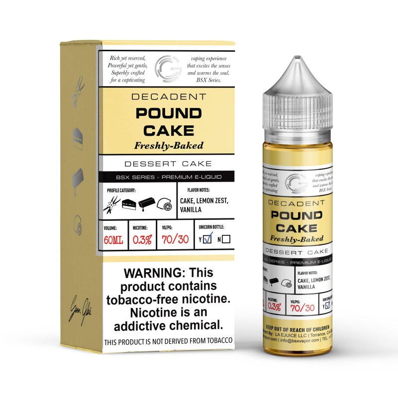 glas juice glas basix pound cake 60ml vape juice 14801908301935