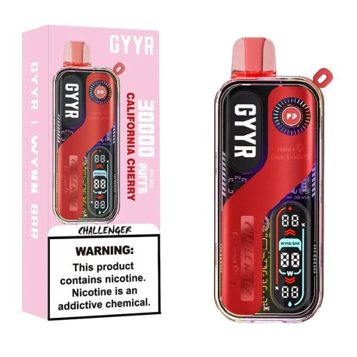 GYYR Disposable Vape California Cherry GYYR WYNN Bar Challenger 30K Disposable Vape (5%, 30000 Puffs)