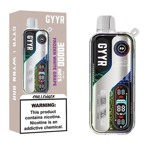 GYYR Disposable Vape Frozen White Grape GYYR WYNN Bar Challenger 30K Disposable Vape (5%, 30000 Puffs)