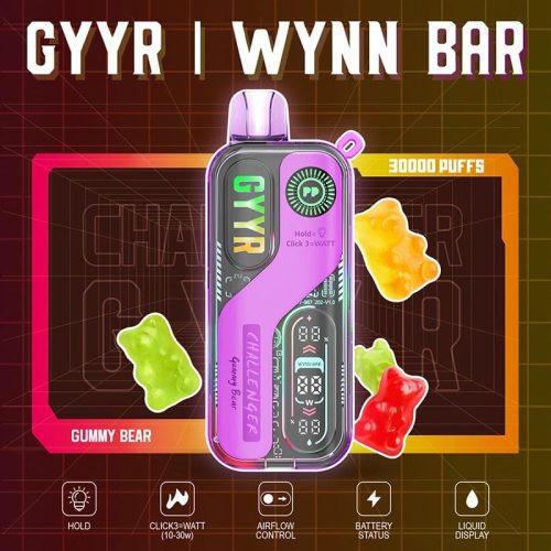 GYYR Disposable Vape Gummy Bear GYYR WYNN Bar Challenger 30K Disposable Vape (5%, 30000 Puffs)