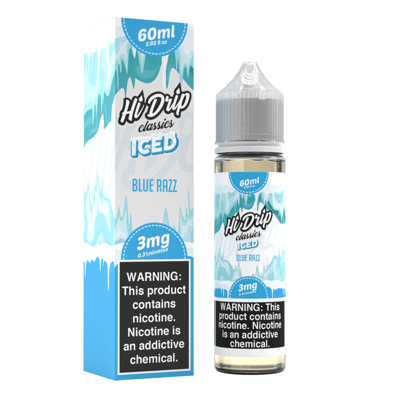 hi drip juice blue razz iced 60ml vape juice hi drip 14959006089327