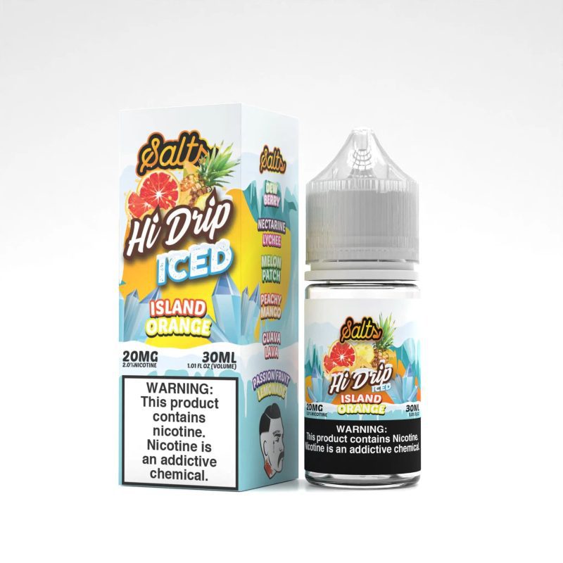 hi drip juice hi drip salts iced island orange 30ml nic salt vape juice 34483488686191