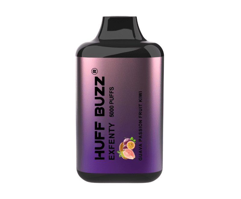 Huff Buzz Disposable Vape Guava Passion Fruit Kiwi Huff Buzz Exfenty Disposable Vape (5%, 5000 Puffs)