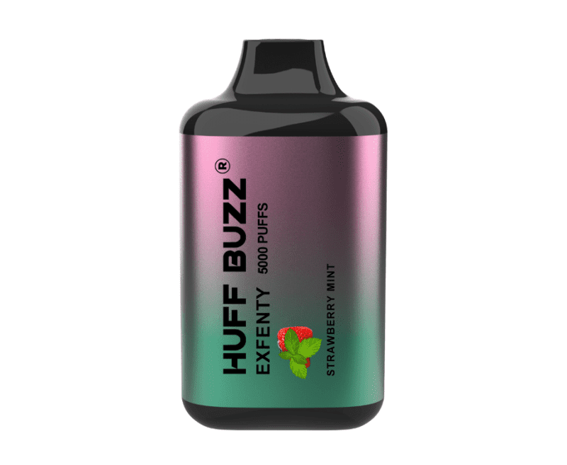 Huff Buzz Disposable Vape Strawberry Mint Huff Buzz Exfenty Disposable Vape (5%, 5000 Puffs)