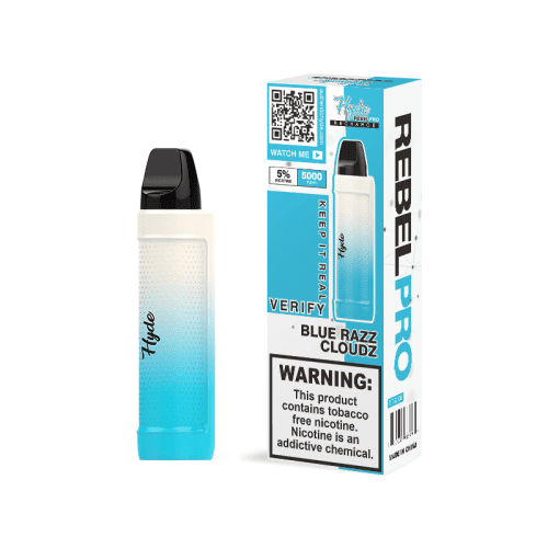 Hyde Disposable Vape Blue Razz Cloudz Hyde Rebel PRO Recharge Disposable Vape (5%, 5000 Puffs)