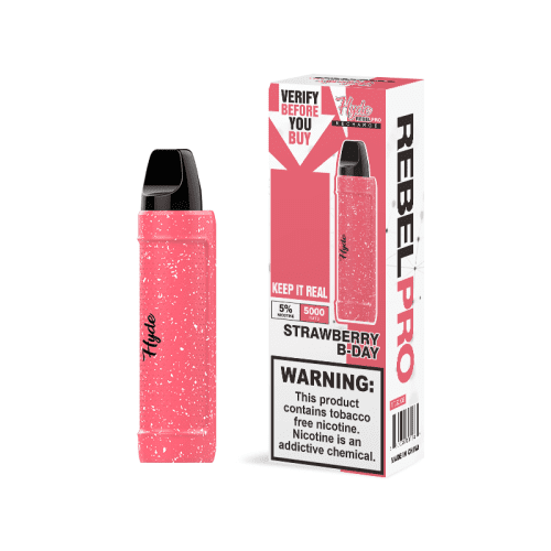 Hyde Disposable Vape Strawberry B-Day Hyde Rebel PRO Recharge Disposable Vape (5%, 5000 Puffs)