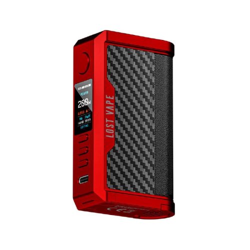 Lost Vape Mods Matte Red Carbon Fiber Lost Vape Centaurus Q200 Box Mod