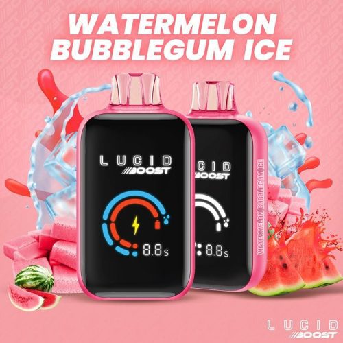 watermelon bubblegum ice flavor Lucid Air Disposable Vape Lucid Boost Disposable Vape (5%, 20123 Puffs)