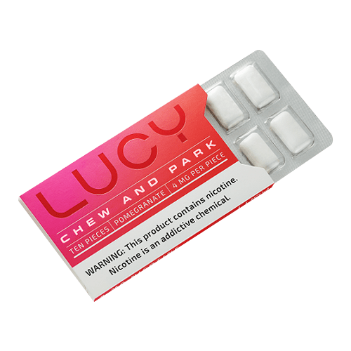 Lucy Cigarette Solutions Mint Pomegranate 4MG Lucy 10-Piece Nicotine Gum