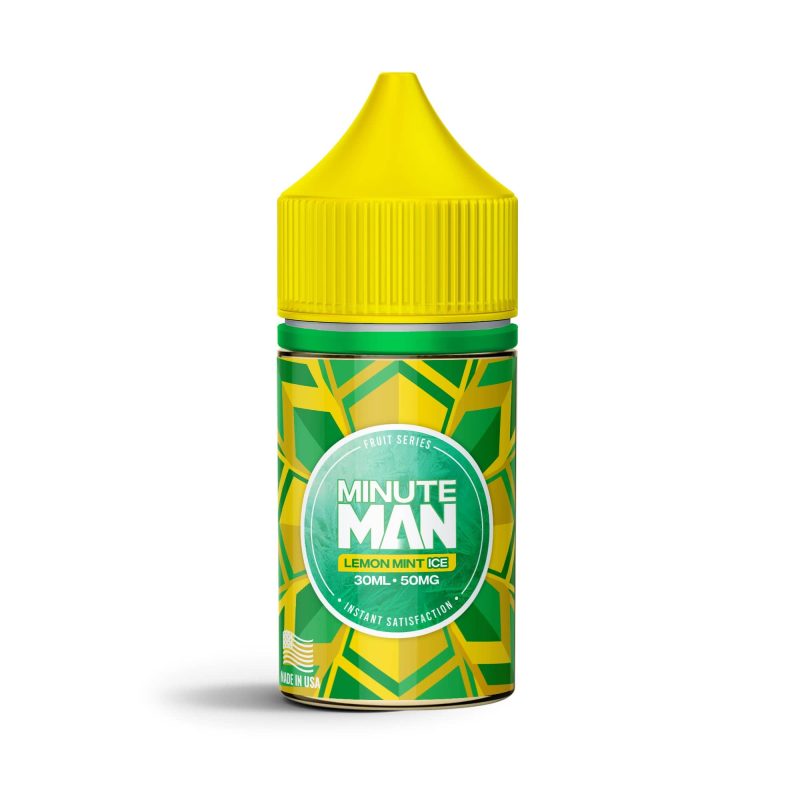 minute man juice minute man lemon mint ice 30ml nic salt vape juice 30754893267055