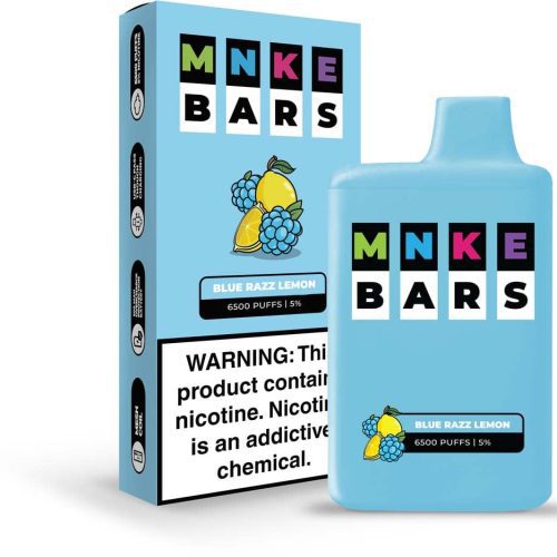 Vapetasia MNKE BARS Disposable Vape Blue Razz Lemon MNKE Bars Disposable Vape (5%, 6500 Puffs)