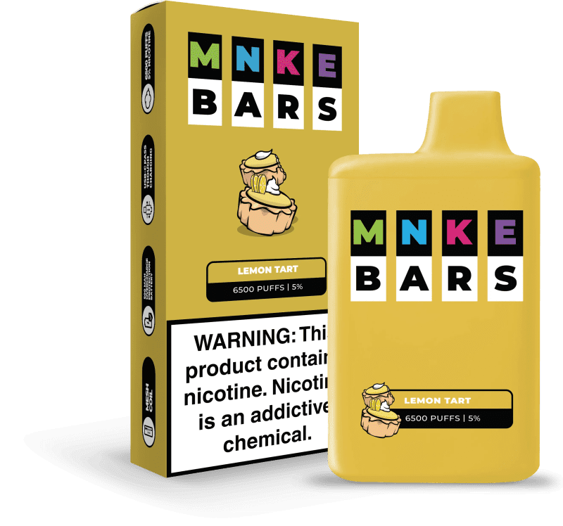 Vapetasia Disposable Vape Lemon Tart MNKE Bars Disposable Vape (5%, 6500 Puffs)