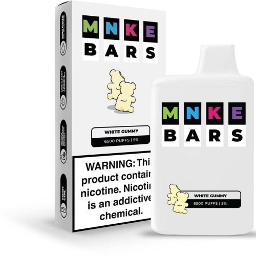 Vapetasia MNKE BARS Disposable Vape White Gummy MNKE Bars Disposable Vape (5%, 6500 Puffs)