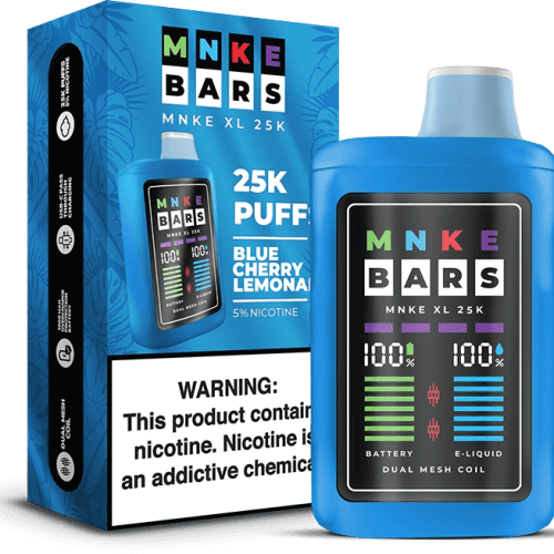 MNKE Bars XL 25K Disposable Vape Blue Cherry Lemonade Flavor