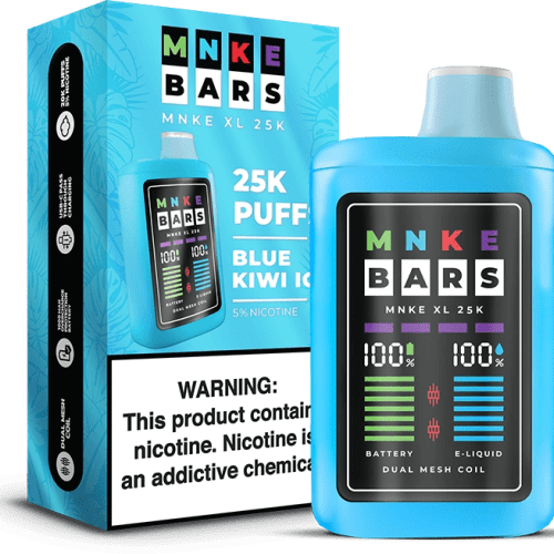 MNKE Bars XL 25K Disposable Vape BLue Kiwi Ice Flavor