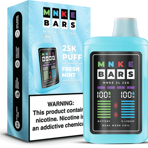 MNKE Bars XL 25K Disposable Vape Fresh Mint Flavor