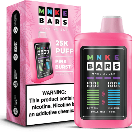 MNKE Bars XL 25K Disposable Vape Pink Burst Flavor