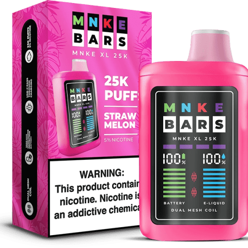 MNKE Bars XL 25K Disposable Vape Straw Melon Flavor