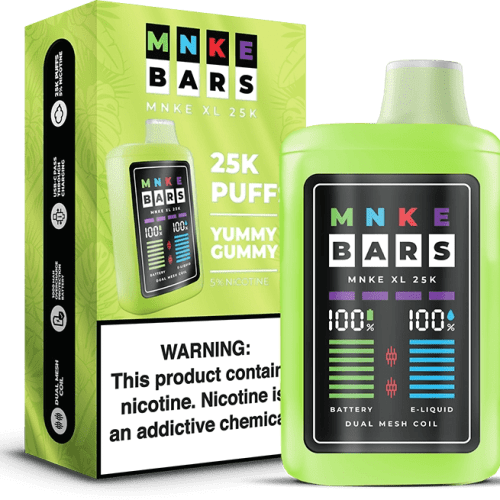 MNKE Bars XL 25K Disposable Vape Yummy Gummy Flavor