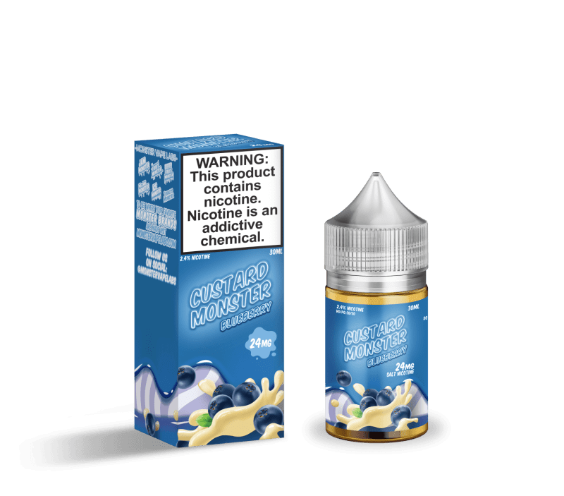 monster vape labs juice custard monster blueberry custard 30ml nic salt vape juice 14682063208559