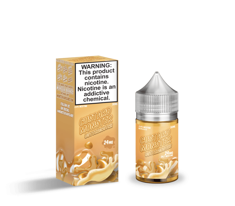 monster vape labs juice custard monster salts butterscotch 30ml nic salt vape juice 14677310668911