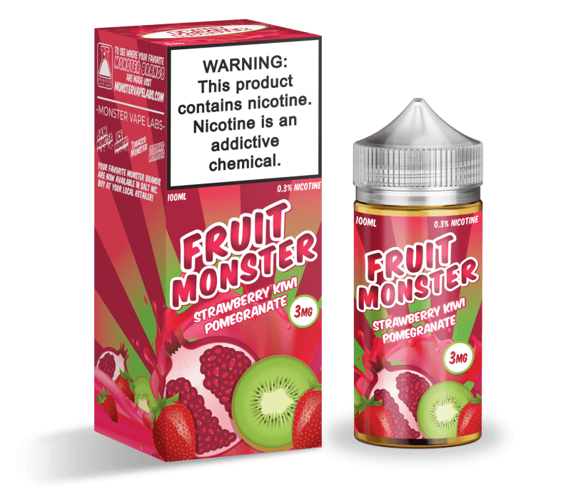 monster vape labs juice fruit monster strawberry kiwi pomegranate 100ml vape juice 14682369884271