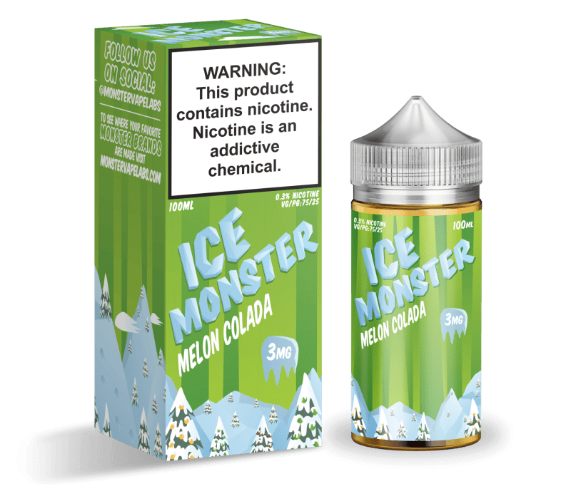 monster vape labs juice ice monster melon colada 100ml vape juice 14682034503791