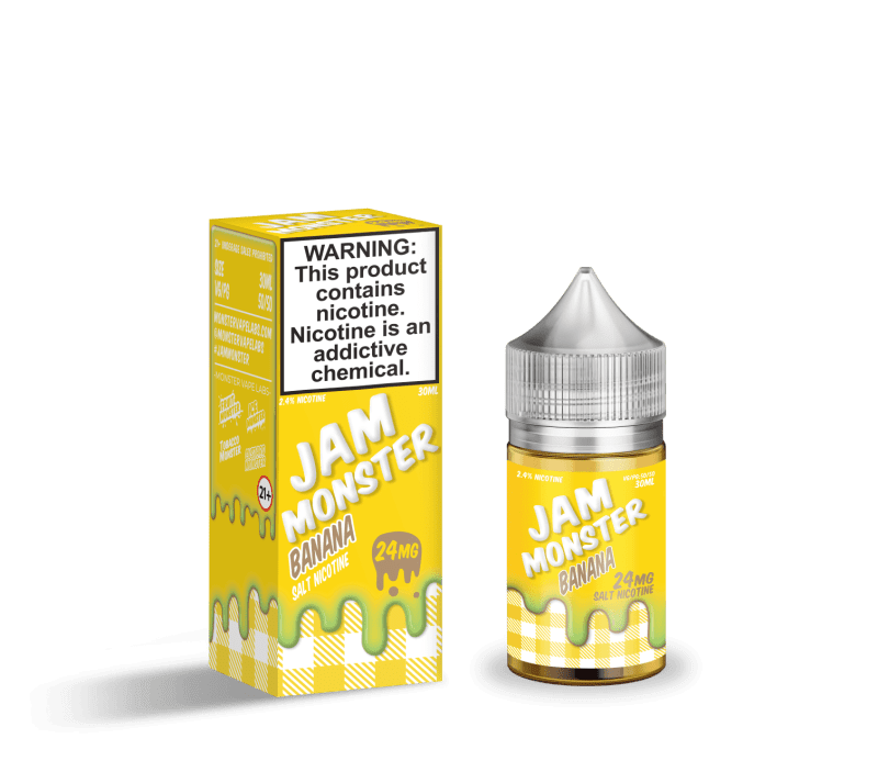 monster vape labs juice jam monster salts banana 30ml nic salt vape juice 14682091585647