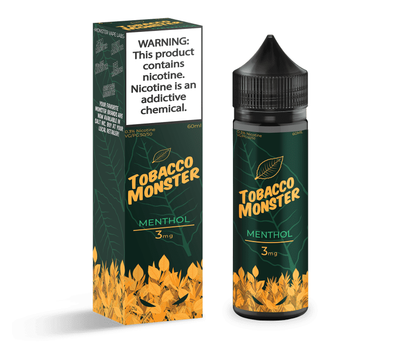 monster vape labs juice tobacco monster menthol 60ml vape juice 14682339311727