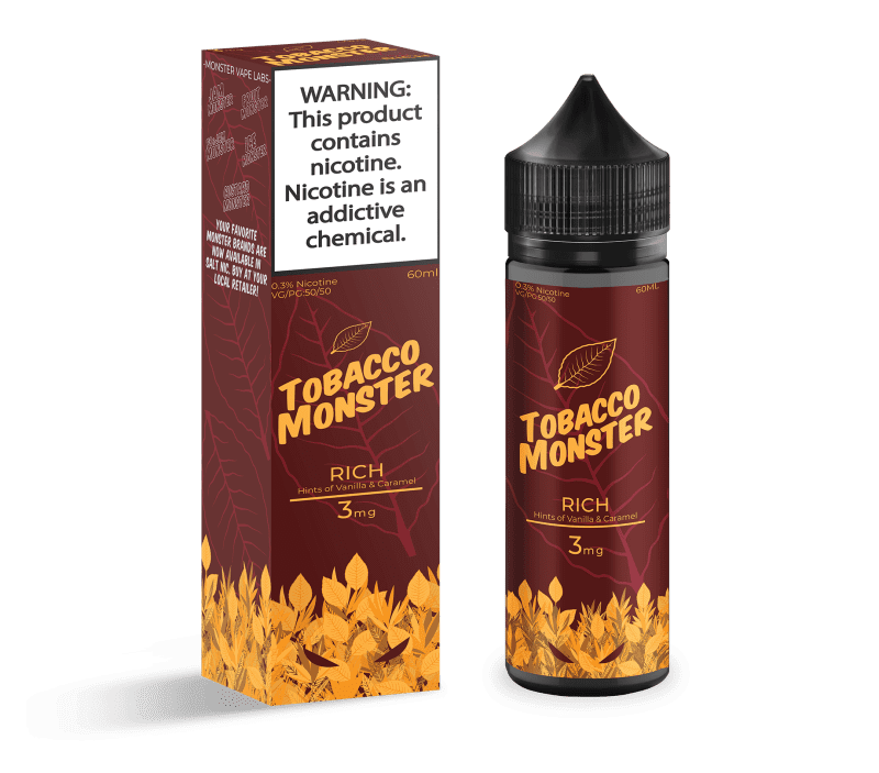 monster vape labs juice tobacco monster rich 60ml vape juice 14682339606639