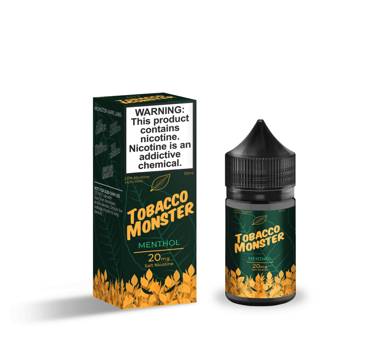 monster vape labs juice tobacco monster salts menthol 30ml nic salt vape juice 14682342260847