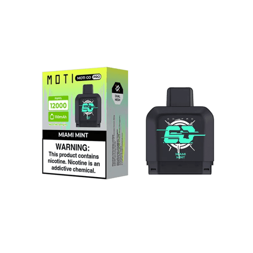 MOTI Vape Pods Miami Mint MOTI Go Pro 12000 Disposable Pod