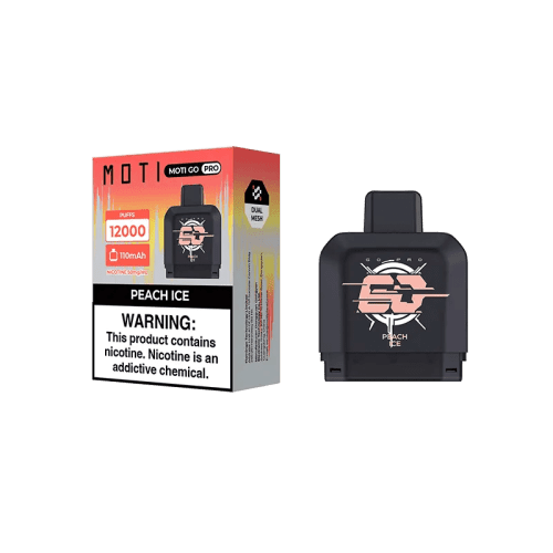 MOTI Vape Pods Peach Ice MOTI Go Pro 12000 Disposable Pod