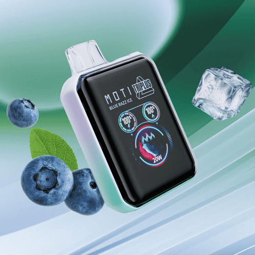 MOTI Vape Blue Razz Ice 🎁 MOTI Triplus 20K Disposable Vape  (5%, 20000 Puffs) (100% off)