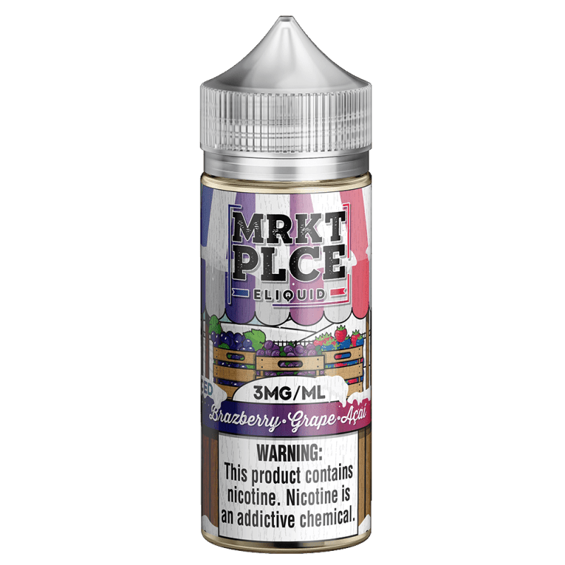 mrkt plce juice mrkt plce brazzberry grape acai iced 100ml vape juice 31315399311471