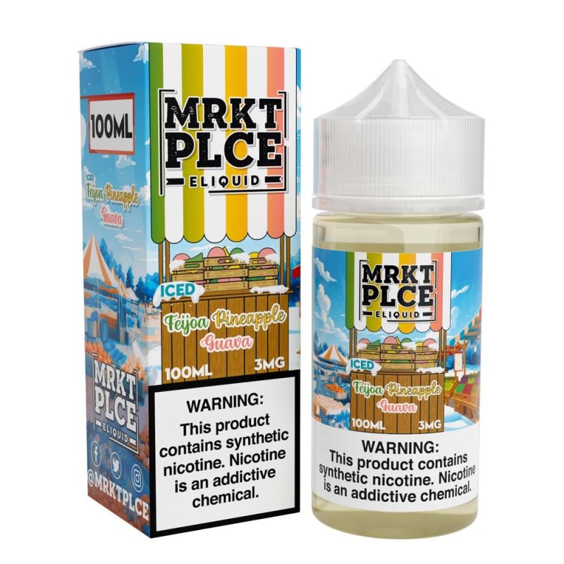 mrkt plce juice mrkt plce iced feijoa pineapple guava 100ml vape juice 33479149584495