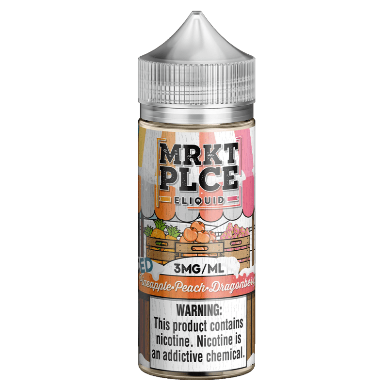 mrkt plce juice mrkt plce iced pineapple peach dragonberry 100ml vape juice 31315393740911