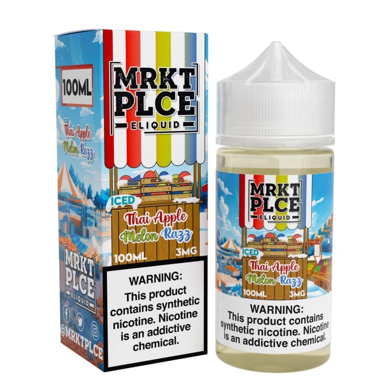 mrkt plce juice mrkt plce iced thai apple melon razz 100ml vape juice 33479167279215