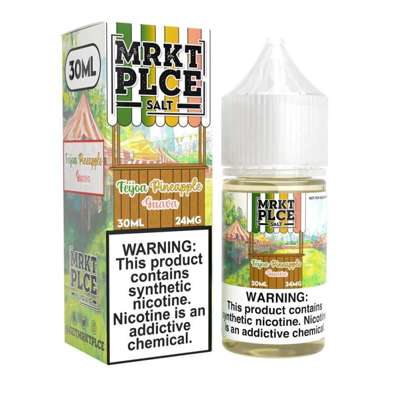 mrkt plce juice mrkt plce salts feijoa pineapple guava 30ml nic salt vape juice 33479260242031