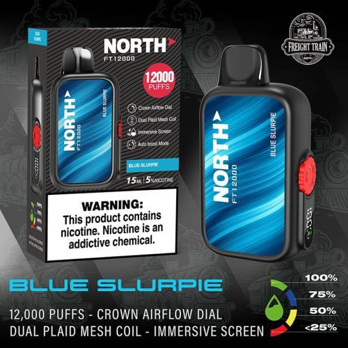 North Blue Slurpie 🎁 North FT12000 Disposable Vape (5%,12000 Puffs) (100% off)