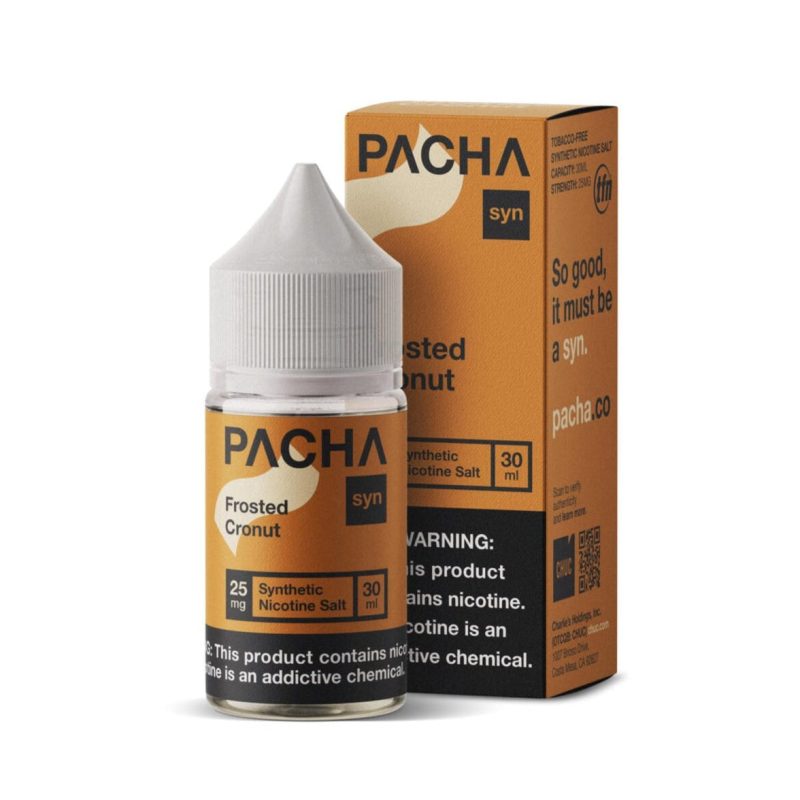 pachamama juice pacha syn frosted cronut 30ml nic salt vape juice pachamama 30957423067247