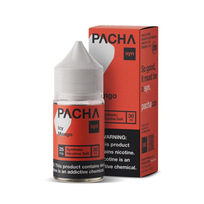 pachamama juice pacha syn icy mango 30ml nic salt vape juice pachamama 31238820429935