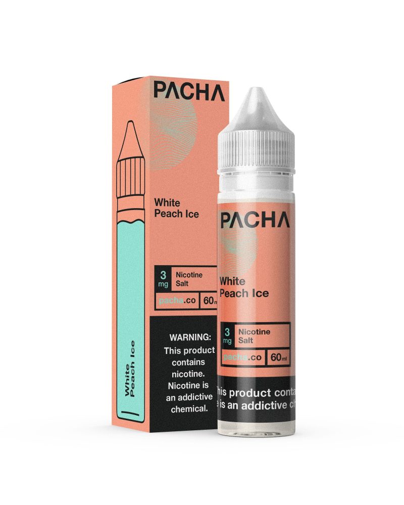 pachamama juice pacha white peach ice 60ml vape juice 32315682914415