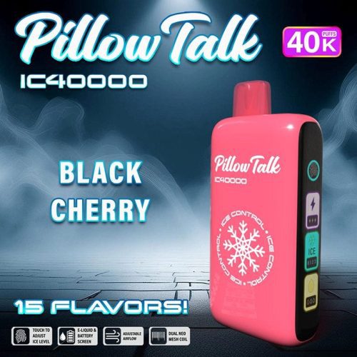 Pillow Talk Disposable Vape Black Cherry Pillow Talk Ice Control IC40000 Disposable Vape (5%, 40000 Puffs)