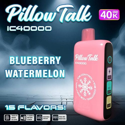 Pillow Talk Disposable Vape Blueberry Watermelon Pillow Talk Ice Control IC40000 Disposable Vape (5%, 40000 Puffs)