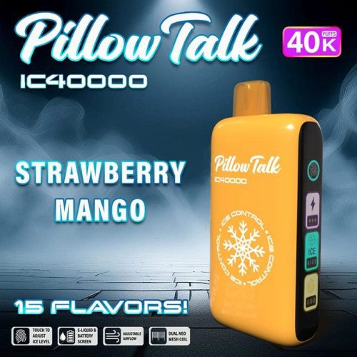 Pillow Talk Disposable Vape Strawberry Mango Pillow Talk Ice Control IC40000 Disposable Vape (5%, 40000 Puffs)