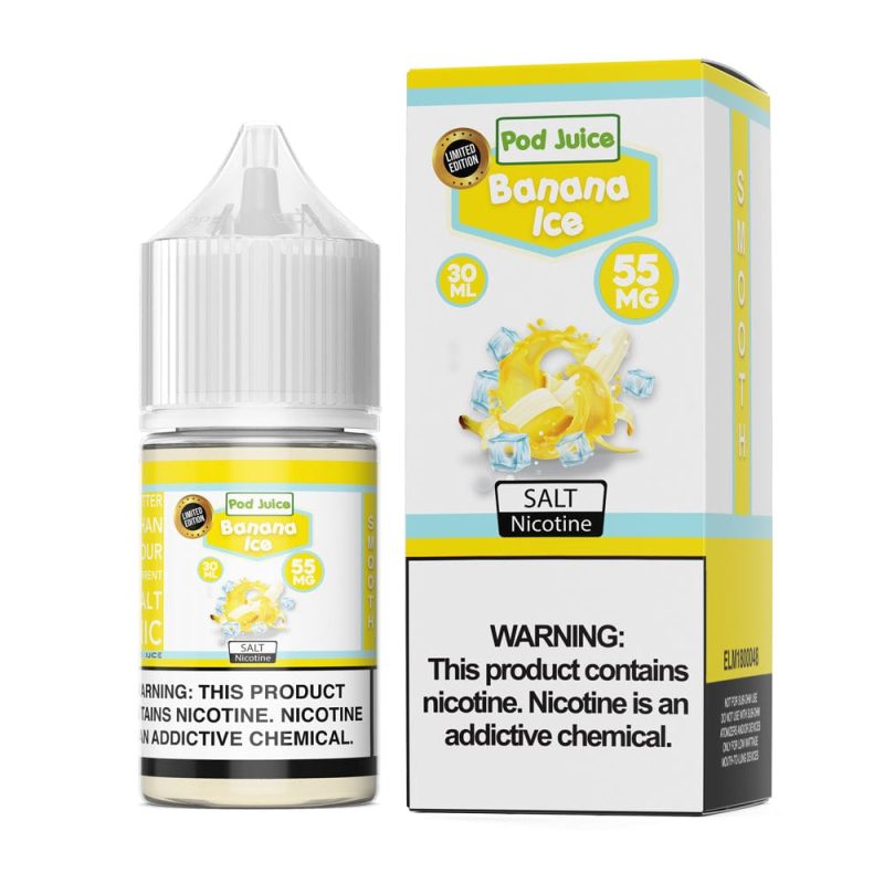 pod juice juice pod juice banana ice 30ml nic salt vape juice 14930599903343